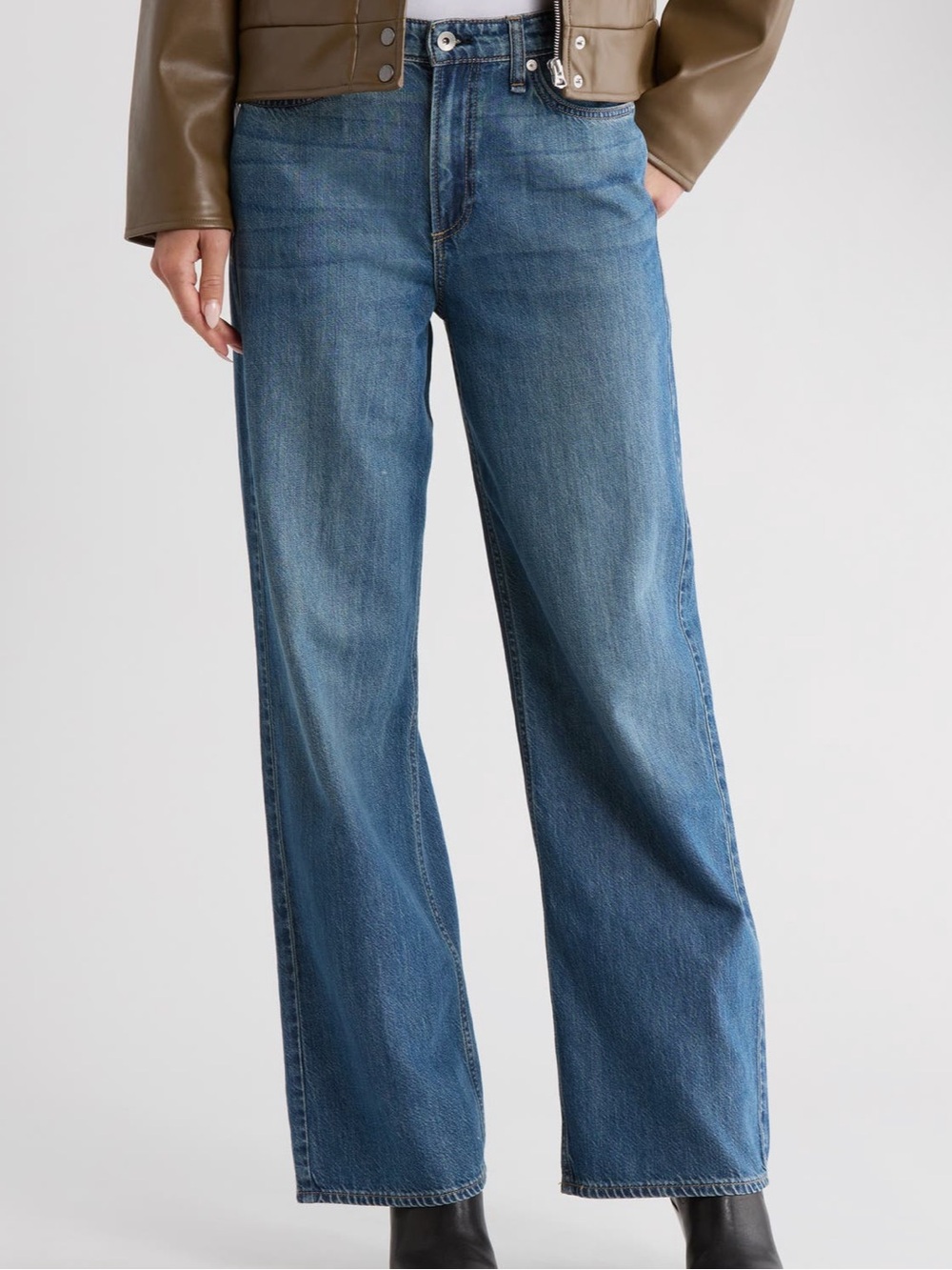 Rag & bone Lori Mid rise wide leg jeans